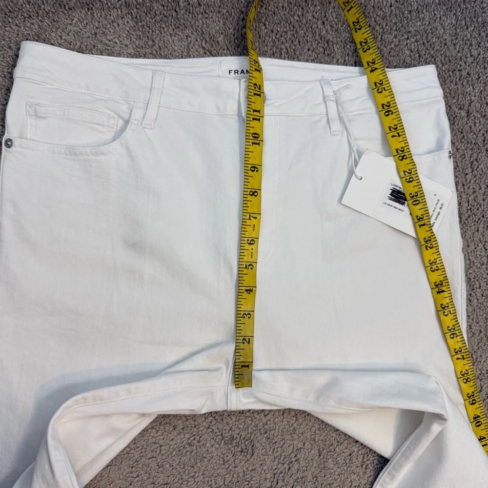 Frame Denim Le Crop Mini Boot Cut Jeans White 32 - Picture 11 of 12